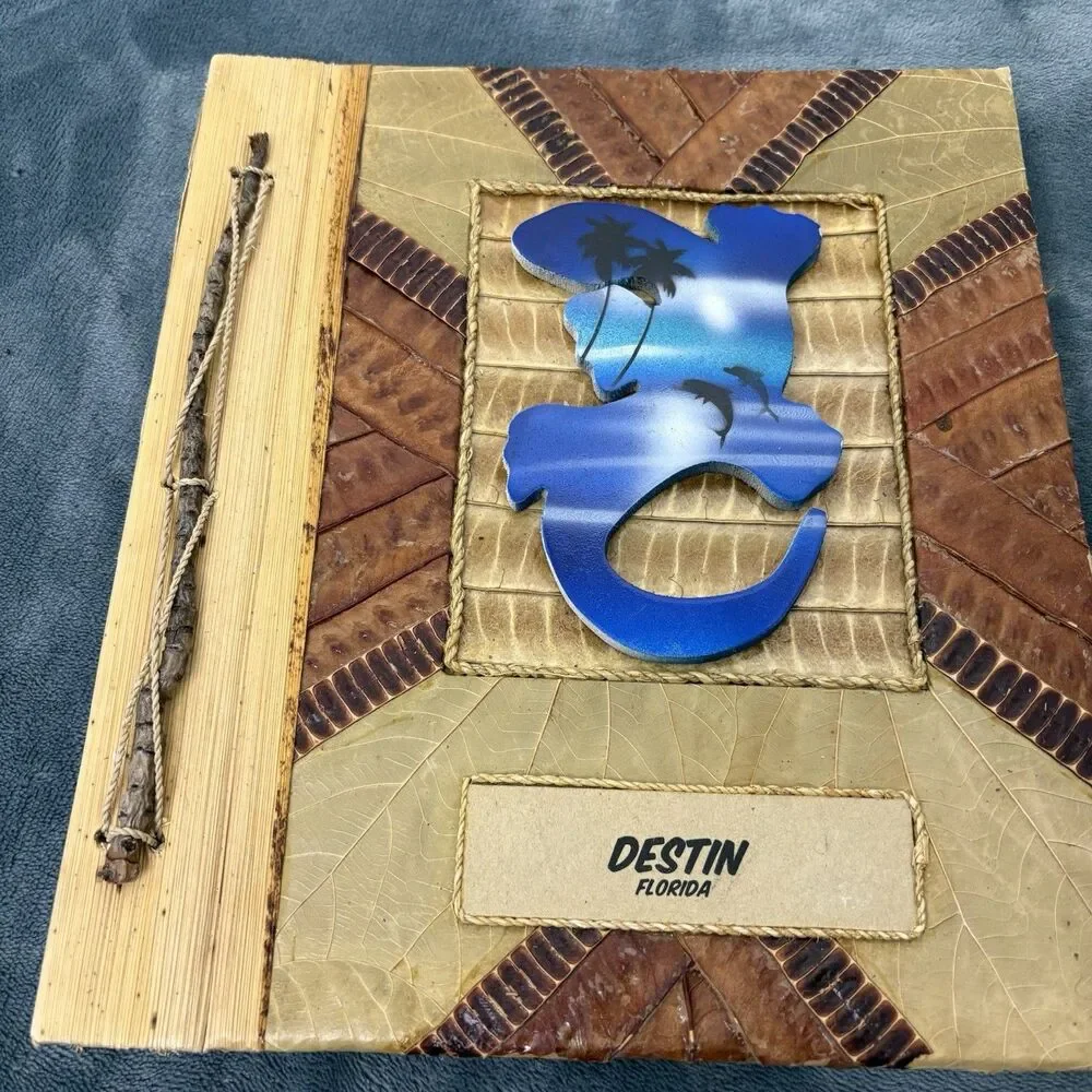 Island TROPICAL Handmade Natural Photo Album Scrapbook Destin Fl 11